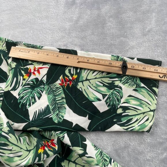 Rachel Zoe Duster Hawaiian Palm Print Kimono Tassel Tie Open Front Swim Cover Up - Picture 11 of 15